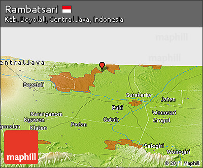Physical Panoramic Map of Rambatsari