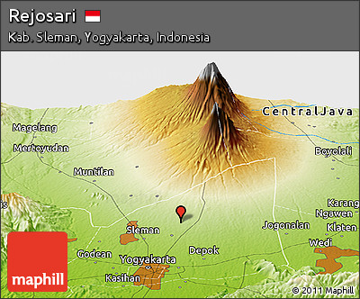 Physical Panoramic Map of Rejosari
