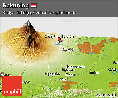 Physical Panoramic Map of Rekuning