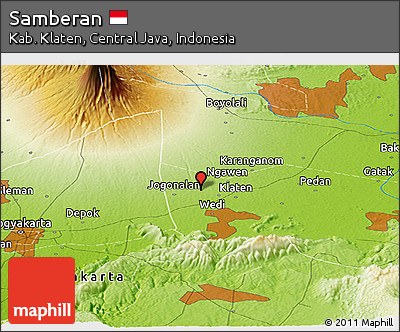 Physical Panoramic Map of Samberan