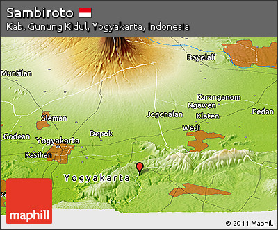 Physical Panoramic Map of Sambiroto