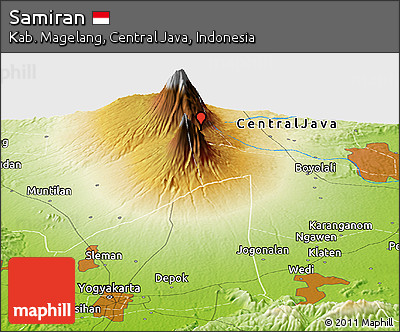 Physical Panoramic Map of Samiran