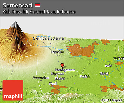 Physical Panoramic Map of Semensari