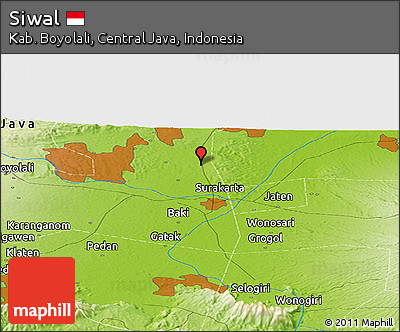 Physical Panoramic Map of Siwal