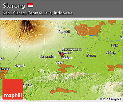 Physical Panoramic Map of Slorong