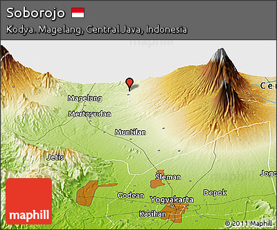 Physical Panoramic Map of Soborojo