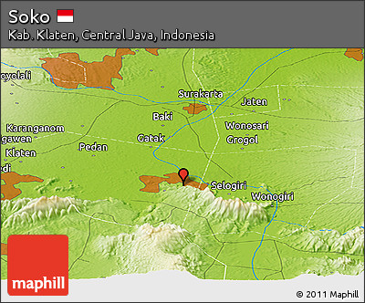 Physical Panoramic Map of Soko