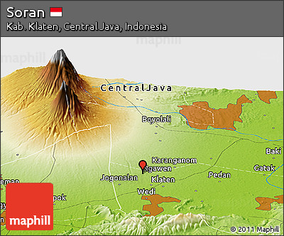 Physical Panoramic Map of Soran