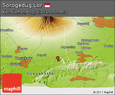Physical Panoramic Map of Sorogedug Lor