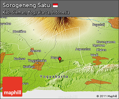 Physical Panoramic Map of Sorogeneng Satu