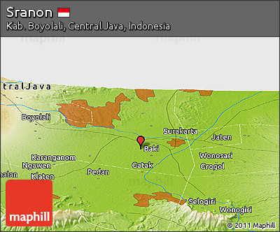 Physical Panoramic Map of Sranon