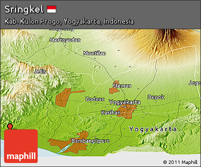 Physical Panoramic Map of Sringkel