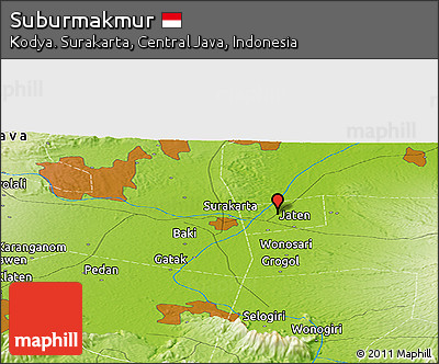 Physical Panoramic Map of Suburmakmur