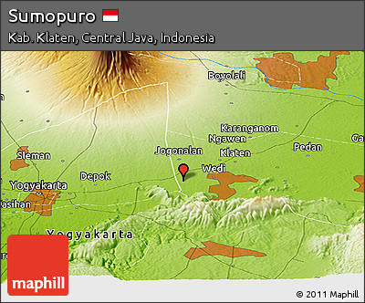 Physical Panoramic Map of Sumopuro