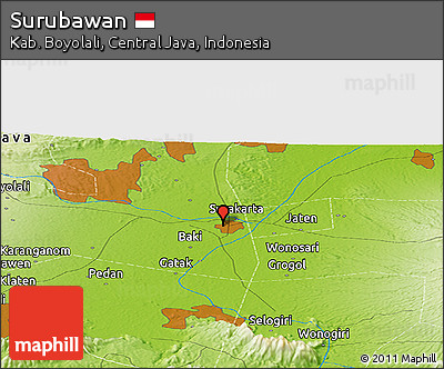 Physical Panoramic Map of Surubawan