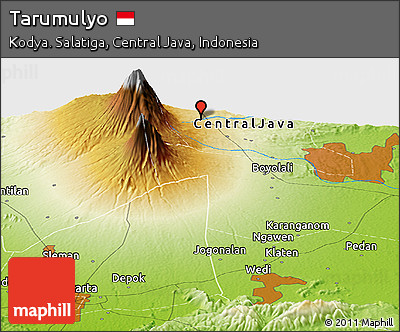 Physical Panoramic Map of Tarumulyo