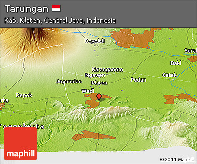 Physical Panoramic Map of Tarungan