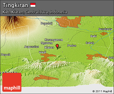 Physical Panoramic Map of Tingkiran