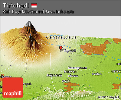 Physical Panoramic Map of Tirtohadi