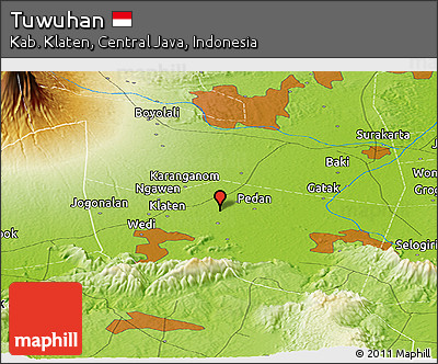 Physical Panoramic Map of Tuwuhan