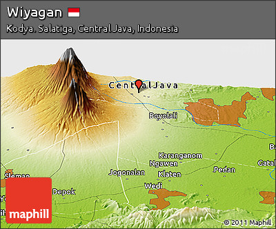 Physical Panoramic Map of Wiyagan