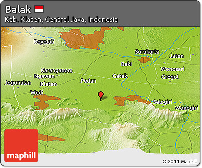 Physical Panoramic Map of Balak