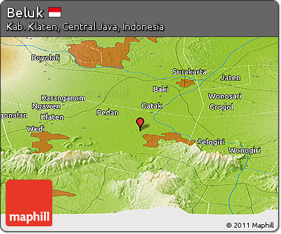 Physical Panoramic Map of Beluk