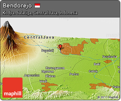 Physical Panoramic Map of Bendorejo