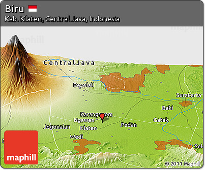 Physical Panoramic Map of Biru