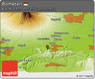 Physical Panoramic Map of Bometen