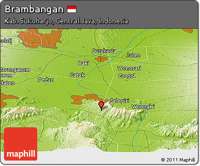 Physical Panoramic Map of Brambangan