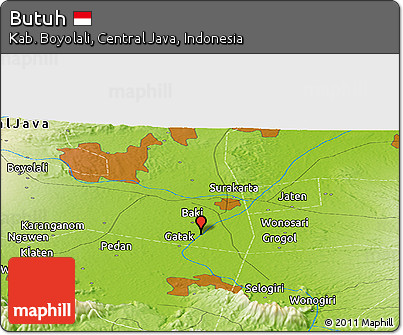 Physical Panoramic Map of Butuh