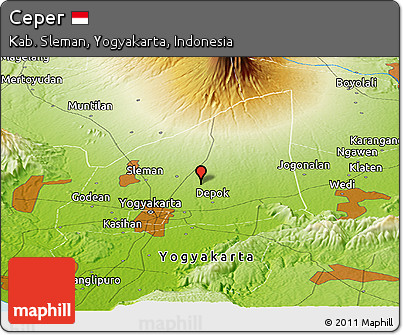 Physical Panoramic Map of Ceper