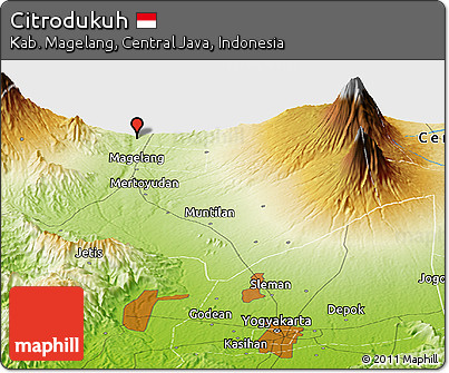 Physical Panoramic Map of Citrodukuh