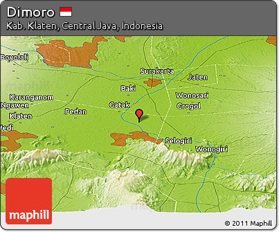 Physical Panoramic Map of Dimoro