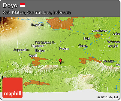 Physical Panoramic Map of Doyo
