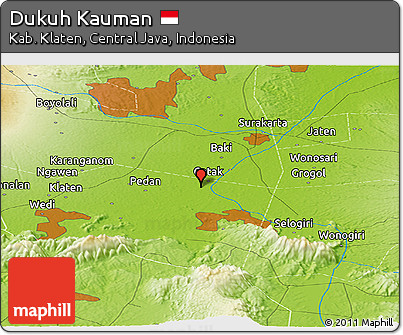 Physical Panoramic Map of Dukuh Kauman