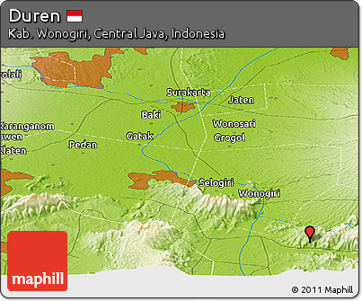 Physical Panoramic Map of Duren