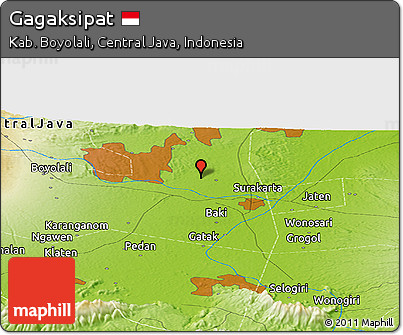 Physical Panoramic Map of Gagaksipat