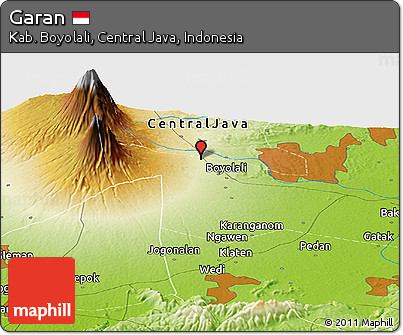 Physical Panoramic Map of Garan