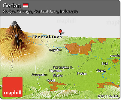 Physical Panoramic Map of Gedan