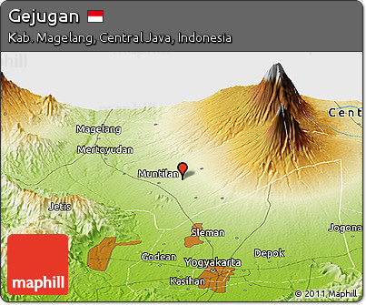 Physical Panoramic Map of Gejugan