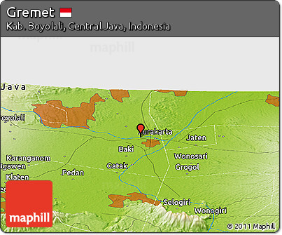 Physical Panoramic Map of Gremet
