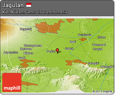 Physical Panoramic Map of Jagulan