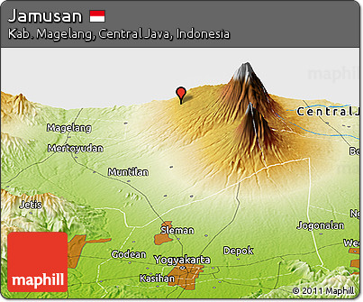 Physical Panoramic Map of Jamusan