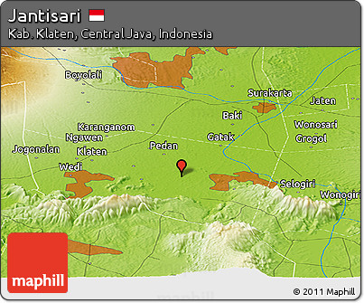 Physical Panoramic Map of Jantisari