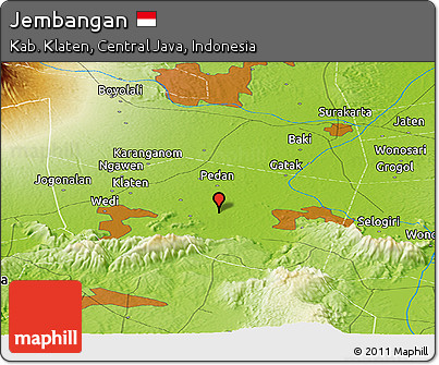 Physical Panoramic Map of Jembangan