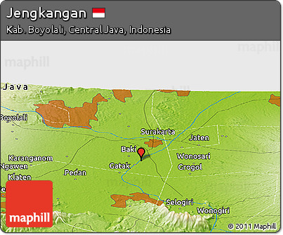 Physical Panoramic Map of Jengkangan
