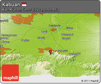 Physical Panoramic Map of Kabuan