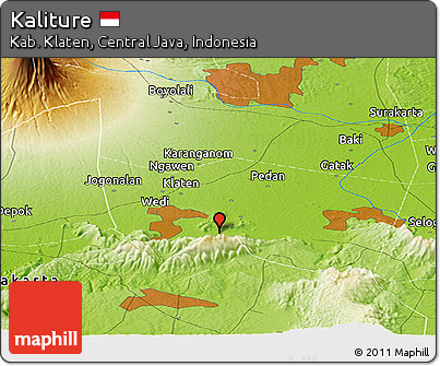 Physical Panoramic Map of Kaliture